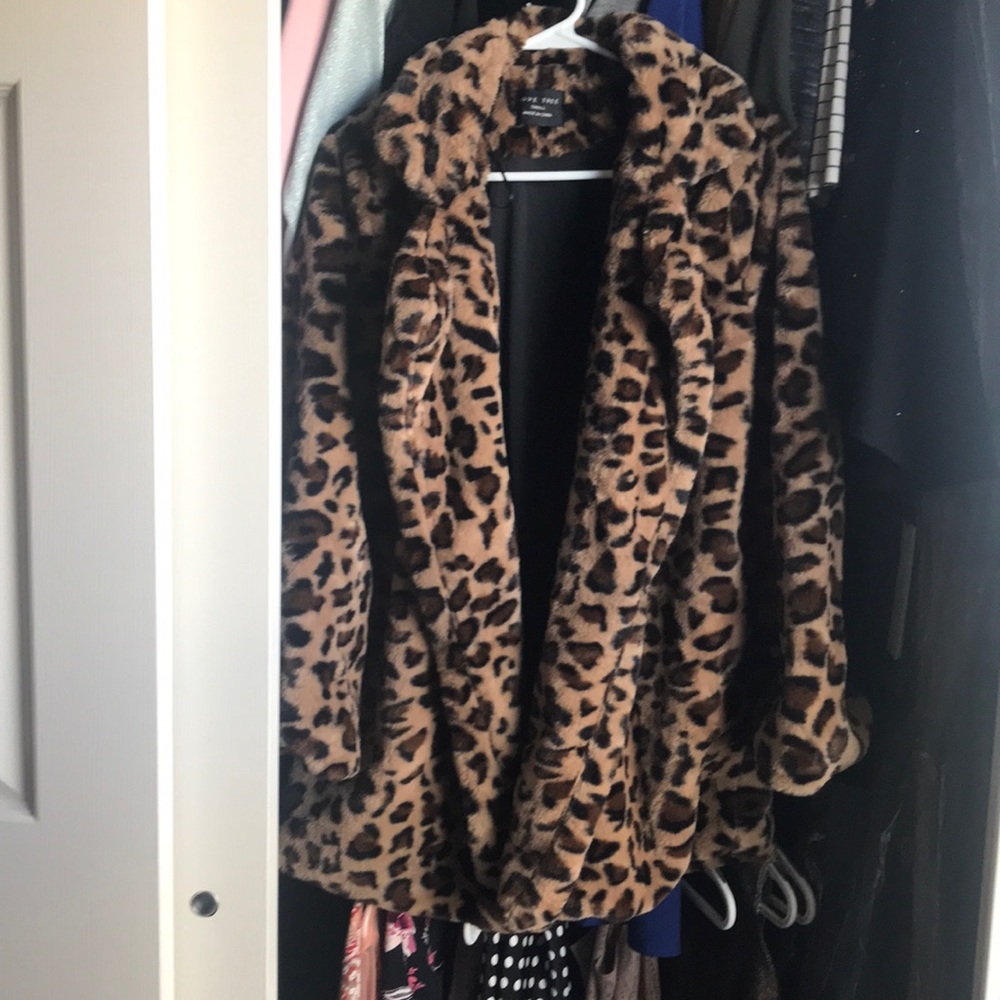 Leopard print coat